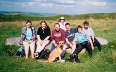 Group at Arbor Low with Oscar