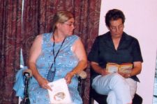 Carole and Margaret telling stories