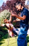Doris and William in the garden
