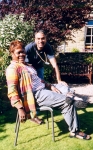 Doris and William in the garden