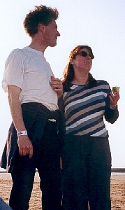 Graeme and Robin on the beach