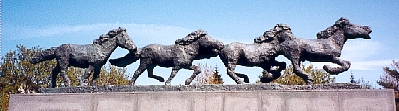 Sculpture of Icelandic horses, Reykjavik