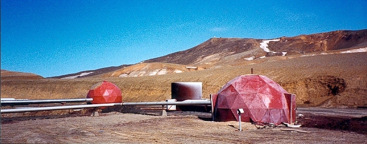 Elements of Krafla geothermal power station