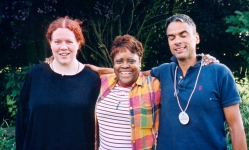 Jane, Doris and William during Happy Hour