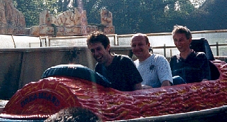 Daniel, Phillipp and Dave on the log drop